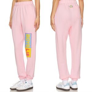 Boys Lie Better Half Sweatpants in Pink